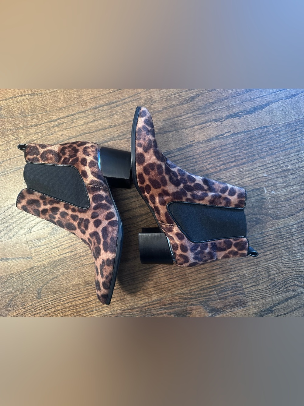 Nine West leopard print ankle booties